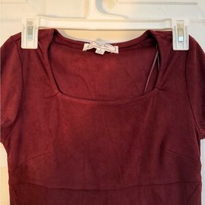 Hippie Rose Maroon Short Sleeve mini dress